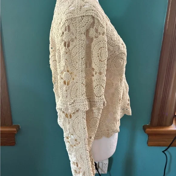 Crochet Button-Up Cardigan- NWOT - Picture 2 of 3
